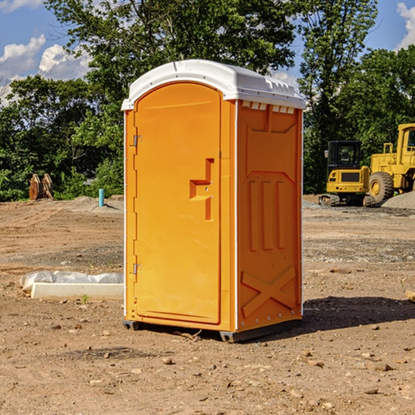 how often are the portable restrooms cleaned and serviced during a rental period in Sipsey Alabama